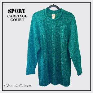 Vintage 80s SPORT CARRIAGE SPORT Cable Knit Sweater - L